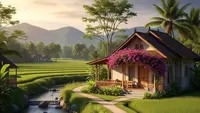 7 Contoh Rumah Sederhana di Desa dengan Suara Gemericik Air yang Menenangkan, Bikin Betah