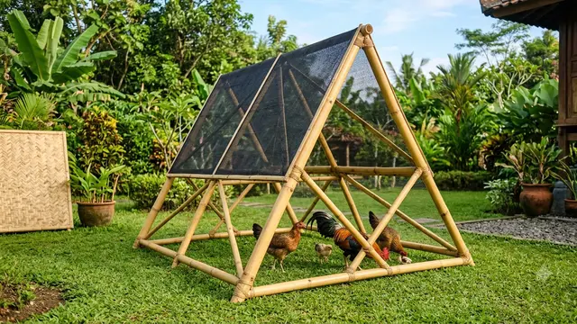 Desain Kandang Ayam Umbaran Portable. Gemini