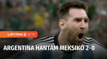 Argentina membuka peluang maju ke babak 16 besar Piala Dunia Qatar 2022 setelah mengalahkan Meksiko. Gol Lionel Messi dan Enzo Fernandez membawa menghantam Meksiko 2-0.