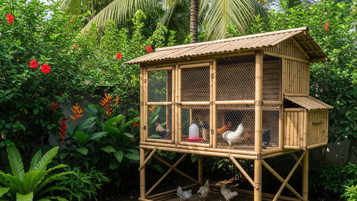 7 Model Kandang Ayam Rangka dari Bambu yang Unik, Estetik, dan Fungsional untuk Halaman Rumah