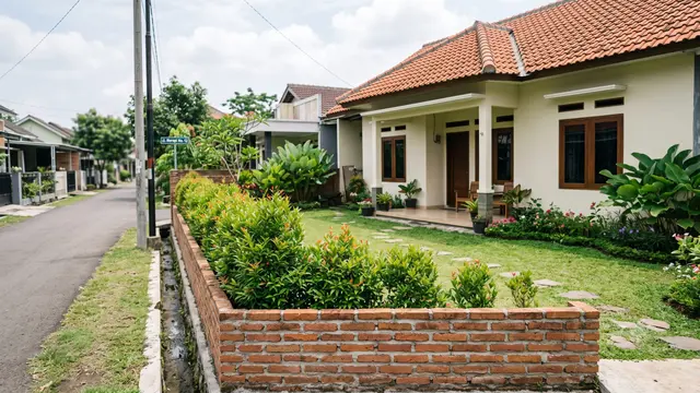 Inspirasi Pagar Batu Bata Rendah