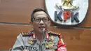 Kapolri Jenderal Tito Karnavian memberi keterangan terkait kasus teror terhadap Novel Baswedan, Jakarta, Senin (19/6). Kedatangan Kapolri untuk membahas kelanjutan penanganan teror terhadap Novel. (Liputan6.com/Helmi Afandi)