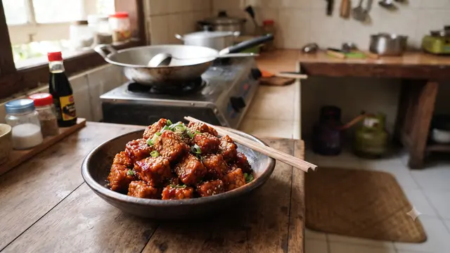 Cara Membuat Tempe Saus Korea Pedas Manis