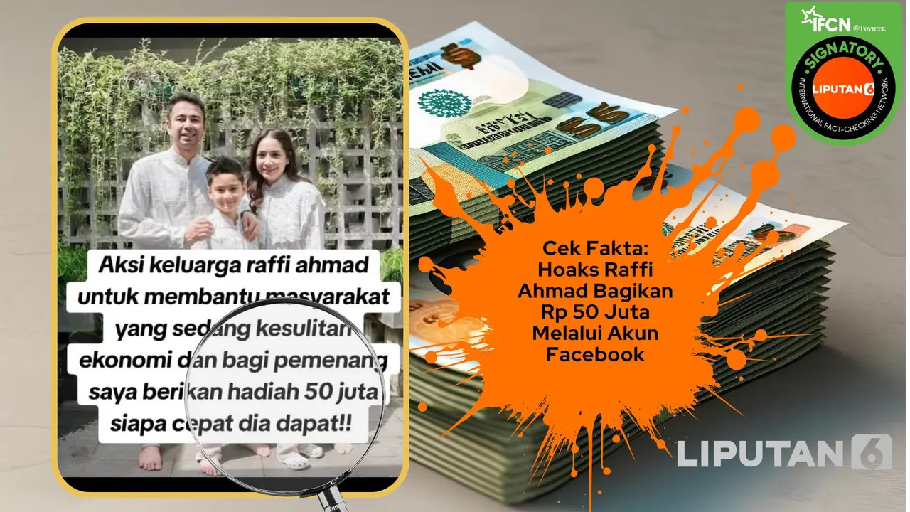 Cek fakta Raffi Ahmad bagikan uang Rp 50 juta melalui Facebook