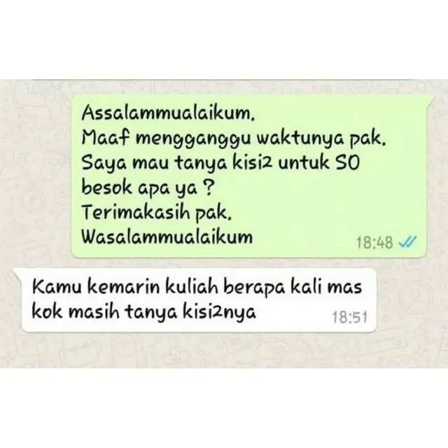 6 Chat Dosen Iseng saat Dihubungi Mahasiswa Malam Hari Ini Bikin Ngakak