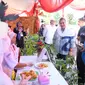 Wali Kota Semarang, Hevearita G Rahayu berkeliling membagi semangat kepada para petani cilik yang belajar urban farming. Foto: liputan6.com/felek wahyu&nbsp;