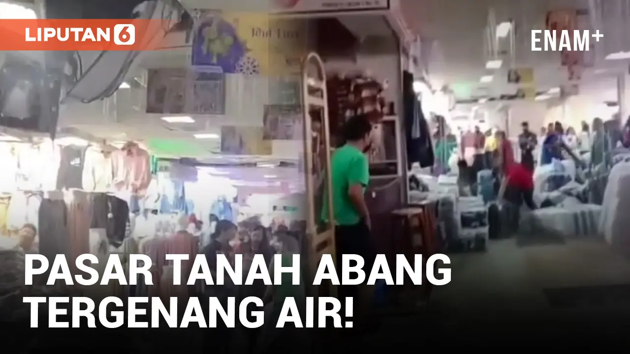 Diduga Pipa Air Bocor, Pasar Tanah Abang Kebanjiran