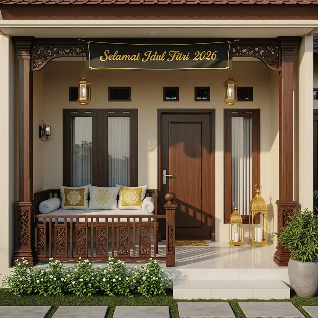 9 Desain Teras Rumah Kecil Biar Terlihat Luas saat Lebaran 2026