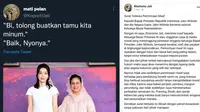 Kharisma Jati membuat cuitan yang menghina Iriana Jokowi. (Dok: Twitter @tanyakanrl)