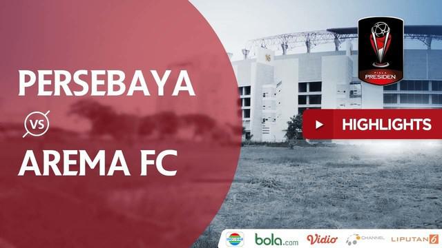 Berita video highlights final Piala Presiden 2019 leg pertama antara Persebaya Vs Arema FC yang berakhir dengan skor 2-2.