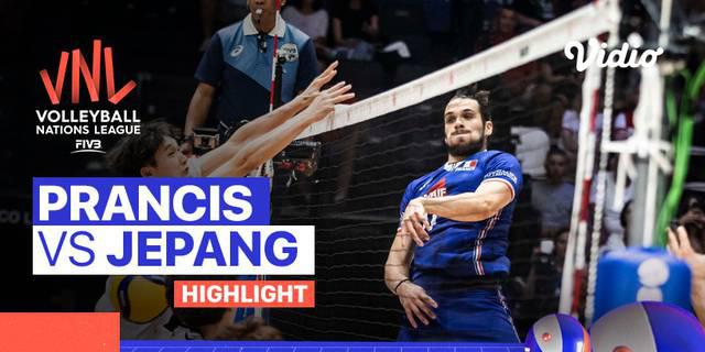 VIDEO: Prancis Menang 3 Set Langsung atas Jepang di Perempat Final Volleyball Nations League Putra 2022