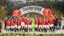 Urawa Red Diamonds adalah tim juara bertahan Liga Champions Asia, Setan Merah dari Saitama jadi juara bulan Mei lalu dengan mengalahkan wakil Arab Saudi, Al-Hilal, di partai puncak dengan agregat skor 2-1. (AFP/Yuichi Yamazaki)