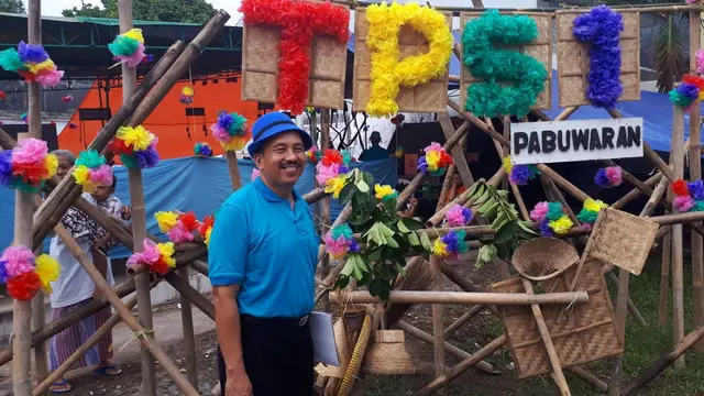 TPS unik bernuansa hiasan yang terbuat dari limbah sampah di Pauwaran, Purwokerto. (Liputan6.com/Muhamad Ridlo)