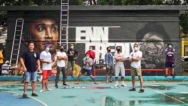 Mural Glenn Fredly. (Foto: Dok. Twitter @nsane11, Richard Insase)