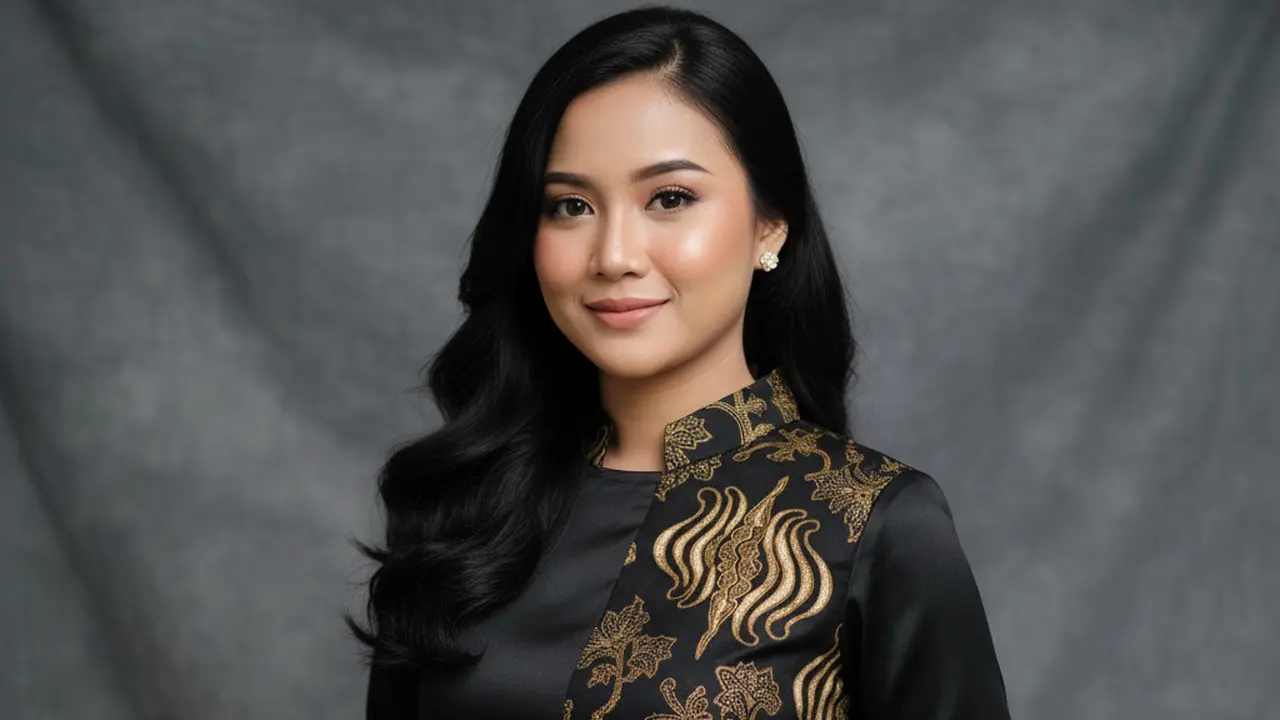 Batik Kombinasi Kain Polos Warna Hitam dan Emas