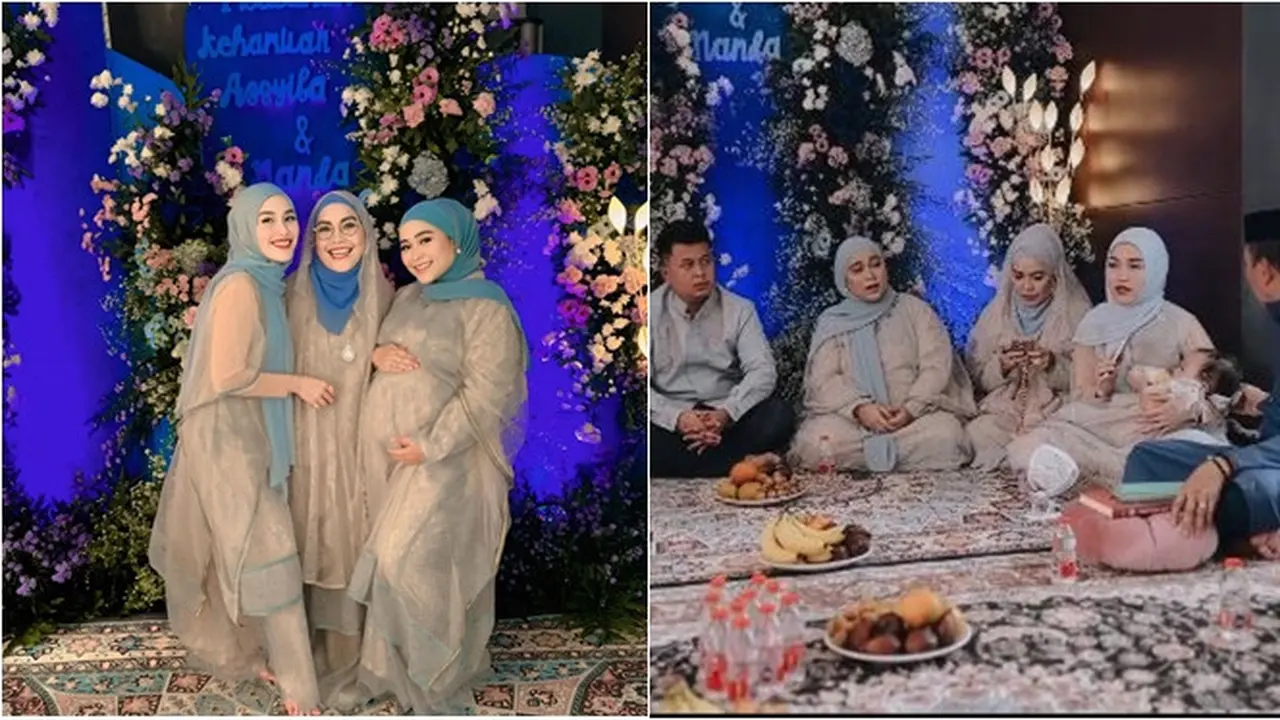 6 Potret Ayu Ting Ting di Tasyakuran Tujuh Bulanan Adik, Dihadiri Calon Mertua