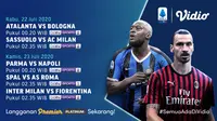 Jadwal Serie A pekan ke-35 di Vidio. (Sumber: Vidio)