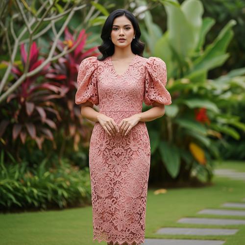 9 Model Dress Brokat Simple Elegan, Tampil Memikat di Setiap Momen