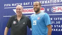 Pelatih Puerto Rico Carlos Cantarero dan kapten tim Emmanuel D'Andrea (Foto: Switzy Sabandar/ Liputan6.com)  