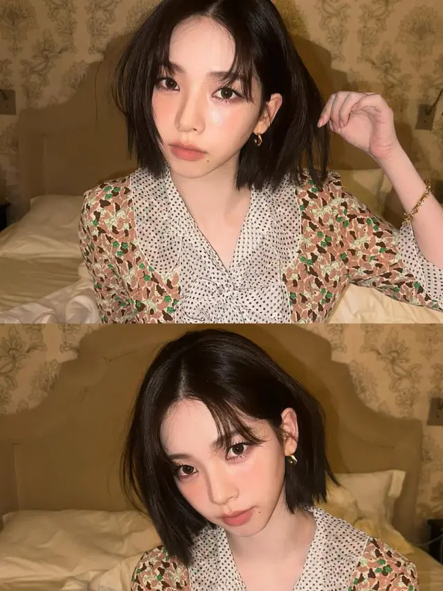 Transformasi Karina AESPA dengan rambut pendek di Milan. (credit:instagram.com/katarinabluu)