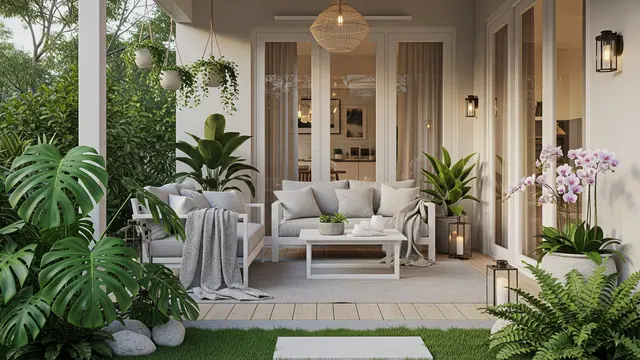 Ide Teras Belakang dengan Taman Mini ala Rumah Skandinavia