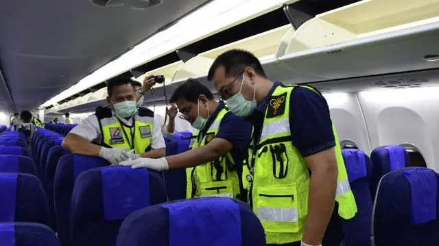 . Jajaran Direksi Sriwijaya Air menggelar aircraft cleaning. Dok Sriwijaya Air