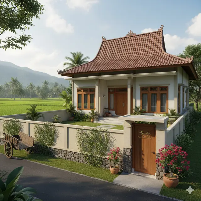 7 Model Rumah Sederhana Tapi Mewah dengan Pagar 2025 yang Cocok untuk Tinggal di Desa, Tampilan Elegan dan Tetap Nyaman
