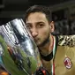 Penjaga gawang AC Milan asal Italia, Gianluigi Donnarumma. (AFP/Karim Jaafar)