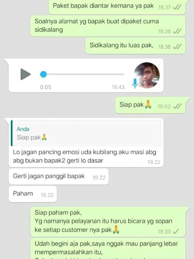 7 Chat Kocak Kurir dengan Pelanggan, Ada yang Cari Jodoh