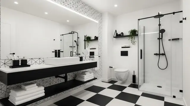 Kombinasi Warna Cat Kamar Mandi yang Berani, Kekinian, dan Bikin Kesan Lapang/AI Generated