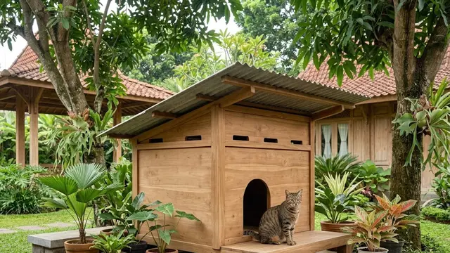 Membuat Rumah Kucing Mini dari Kayu
