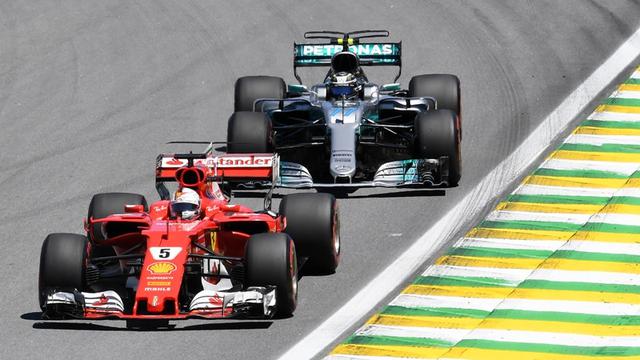 Pebalap tim Ferrari, Sebastian Vettel.