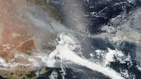 Kebakaran hutan mematikan Australia dapat dilihat dalam gambar yang diambil dari luar angkasa. (Liputan6/Foxnews)