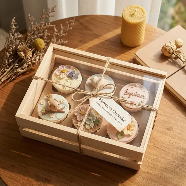 Ilustrasi Hampers Cupcake Tematik/Gemini AI