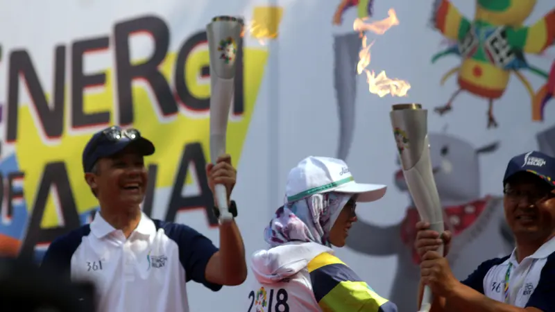 Gubernur Jateng Pawai Obor Asian Games