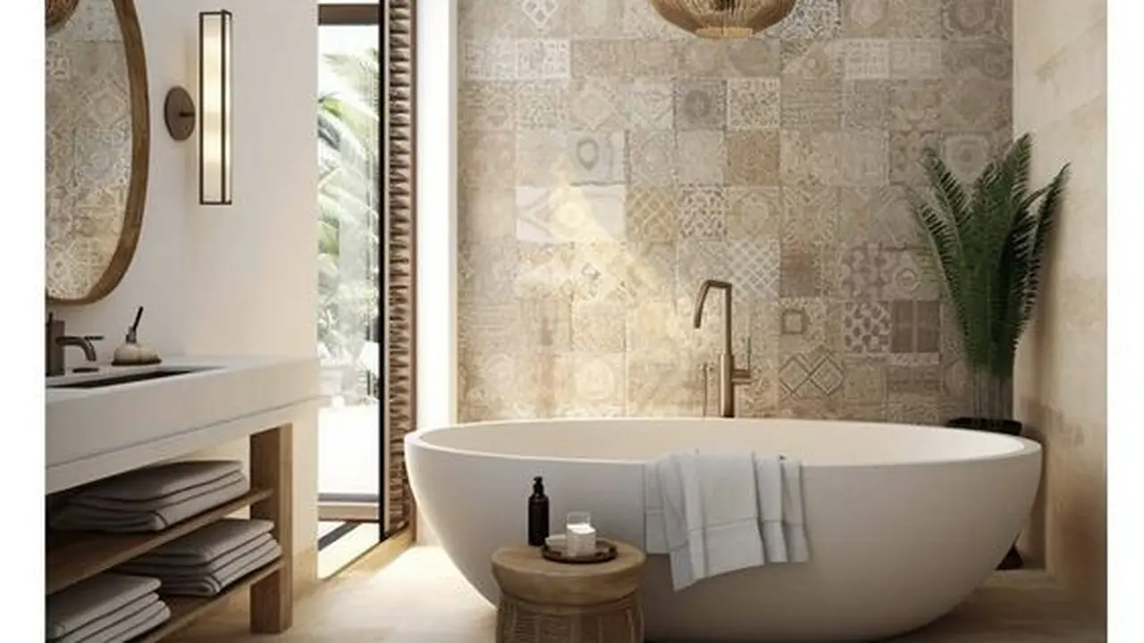 10 Desain Model Kamar Mandi Bergaya Mediterania yang Unik dan Nyaman