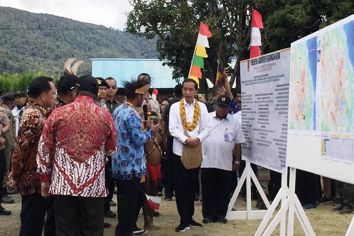 Presiden Jokowi saat berkunjung ke Pergunungan Arfak