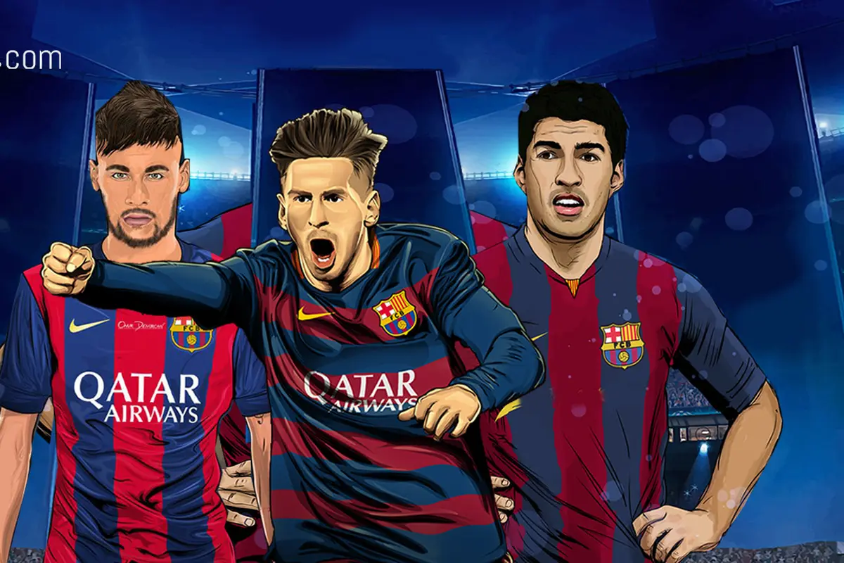 Trio MSN Lionel Messi, Neymar dan Luis Suarez (bola.com/Rudi Riana)
