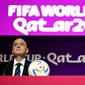 Presiden FIFA Gianni Infantino dalam konferensi pers di Qatar National Convention Center (QNCC), Doha,&nbsp;Sabtu, 19 November 2022, menjelang Piala Dunia Qatar 2022. (GABRIEL BOUYS / AFP)