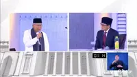 Debat Cawapres 2019 antara Ma'ruf Amin dengan Sandiaga Uno. (Liputan6.com)