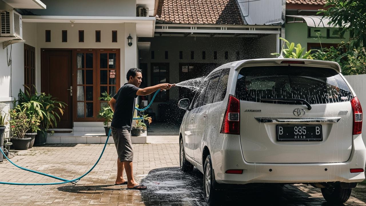 Cuci Mobil Sendiri di Rumah (Gemini AI)