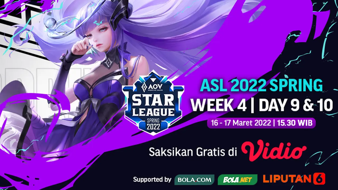Link Live Streaming AOV Spring Series 2022 di Vidio Pekan Keempat, 16&17 Maret 2022