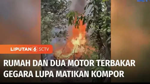 VIDEO: Lupa Matikan Kompor Usai Masak Mi Instan, Rumah di Polewali Mandar Ludes Terbakar