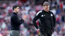 Skuad asuhan Mikel Arteta meraih kemenangan penting saat menjamu Newcastle United dalam lanjutan Premier League, Sabtu (26/4/2026) malam WIB. Bermain di Emirates Stadium, The Gunners menang tipis 1-0. (AP Photo/Ian Walton)