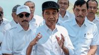 Presiden Jokowi saat berada di Danau Toba