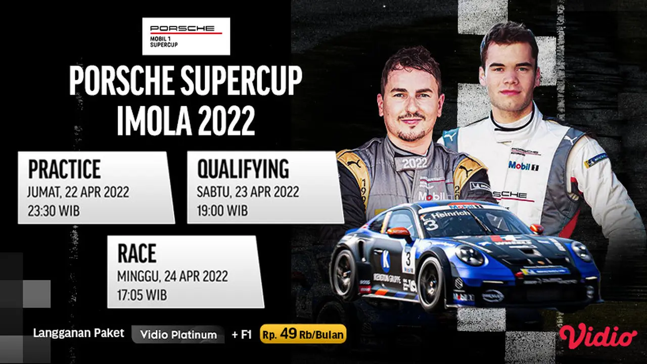 Link Live Streaming Porsche Supercup Imola 2022 di Vidio, Melihat Aksi Jorge Lorenzo