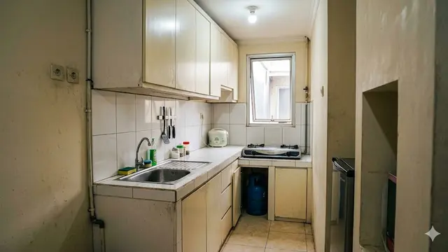 Desain Contoh Dapur Kecil yang Minim Sudut Sarang Kecoa