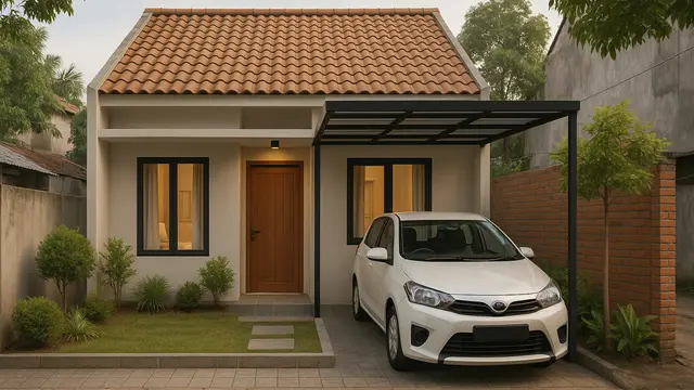 Model Rumah Sederhana 2 Kamar 1 Lantai di Lahan Terbatas/Ilustrasi AI