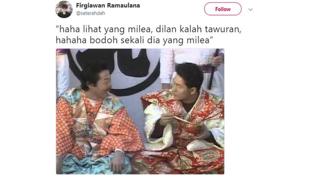 Pelesetan Dialog Dilan 1990 (Twitter/ seterahdeh)
