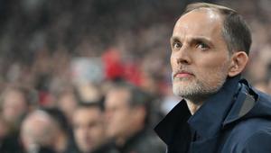 Pelatih baru Timnas Inggris, Thomas Tuchel memimpin laga Kualifikasi Piala Dunia 2026 melawan Albania di Wembley Stadium, London, Jumat (21/03/2025) waktu setempat. (AFP/Glyn Kirk)